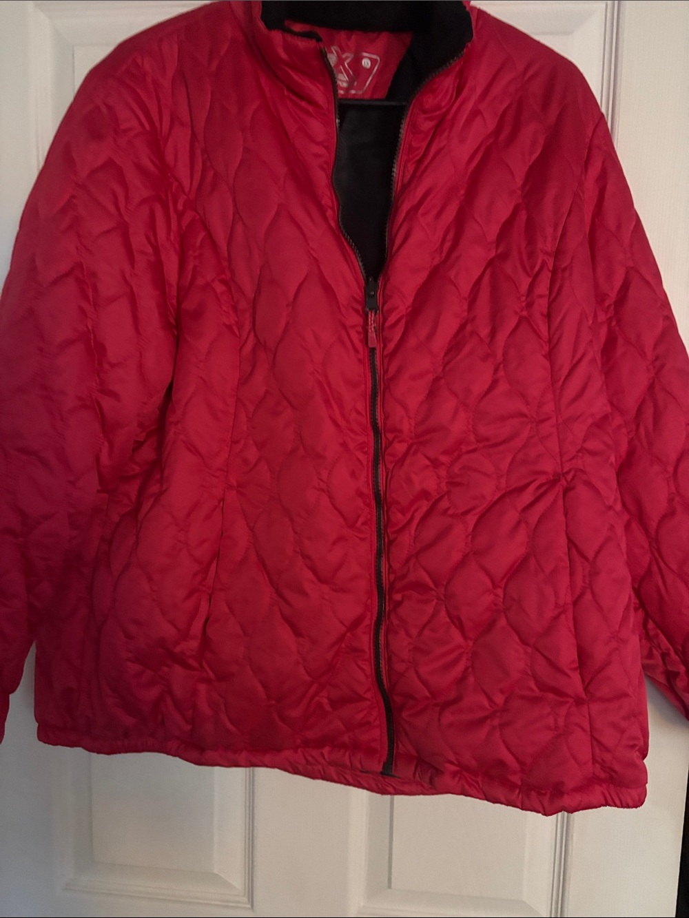 ZeroXposur Women's Quilted Red Puffer Jacket - Zip Front